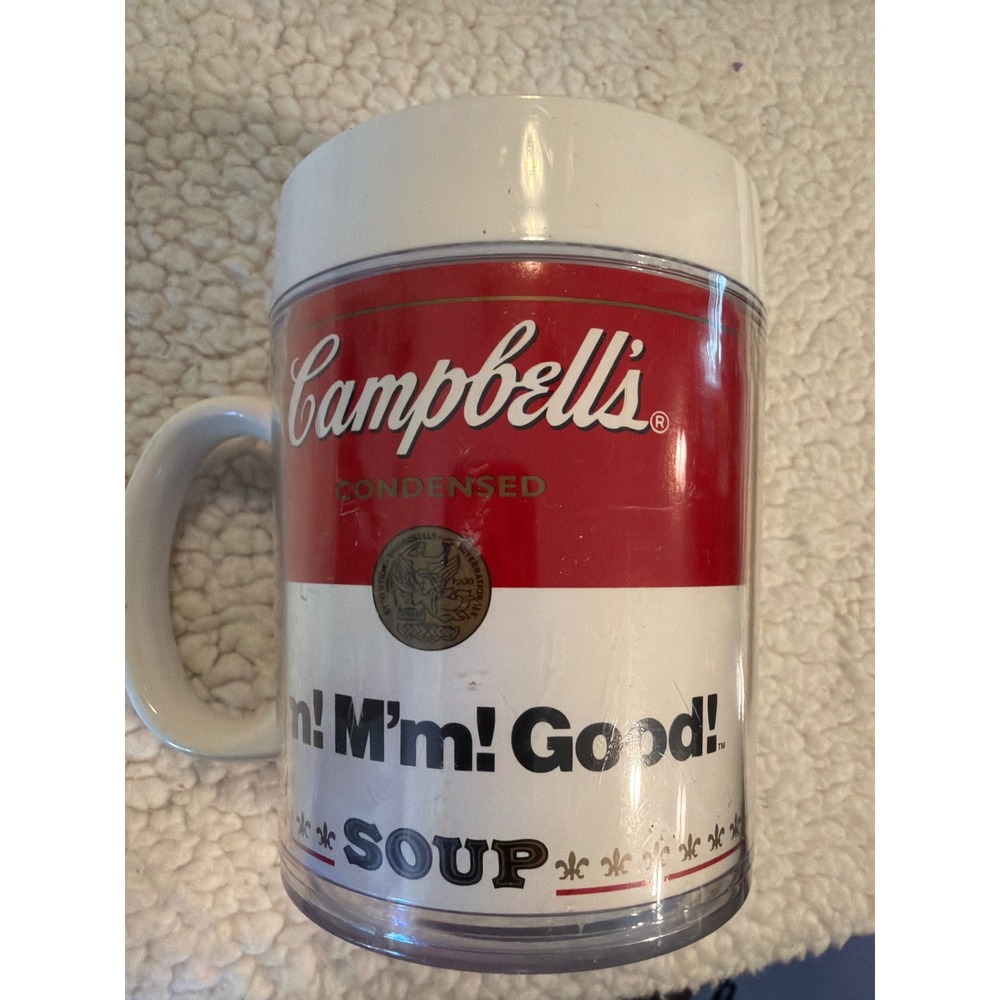 Vintage Campbells Soup Thermo-Serv Insulated Mug Mm Mm Good Retro Made in USA